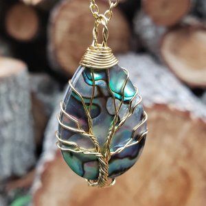 Abalone Tree of Life Pendant